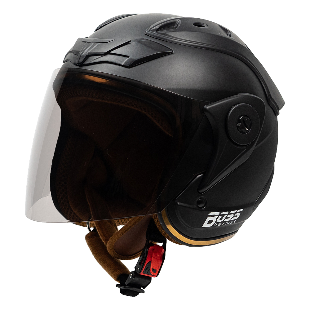 Nón Bảo Hiểm Moto 3/4 Đầu Có Kính BOSS AT22.1